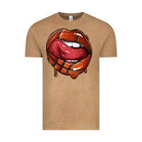 Sports Lips Basketball Vintage Tee | Teevron