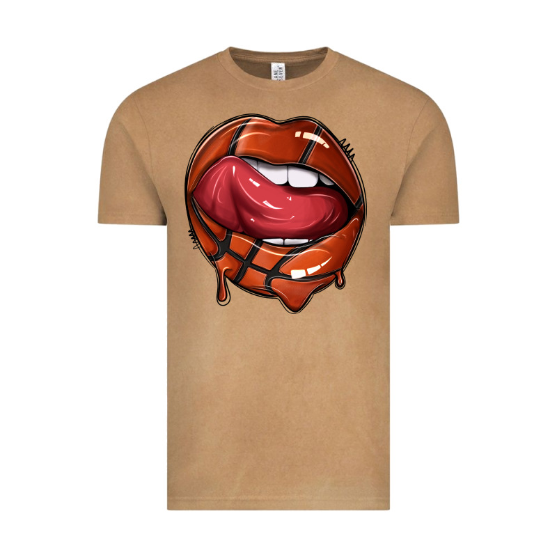 Sports Lips Basketball Vintage Tee by texasbilliewilder | Teevron