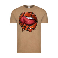 Vintage Coffee sports lips basketball Vintage Tee - texasbilliewilder
