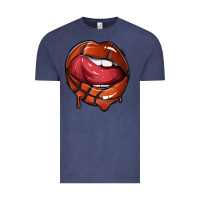 Vintage Denim sports lips basketball Vintage Tee - texasbilliewilder