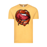 Vintage Mustard sports lips basketball Vintage Tee - texasbilliewilder