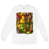 White steppin'  into juneteenth Long Sleeve Tee - HRA Design Shop