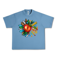 Pebble Blue teacher sunflower Urban Heavy Tee - texasbilliewilder
