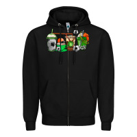 Black soccer coffee cups Zipper Hoodie - AdoDesignShop