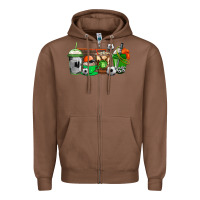 Chestnut soccer coffee cups Zipper Hoodie - AdoDesignShop