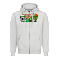 Dove Grey soccer coffee cups Zipper Hoodie - AdoDesignShop