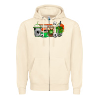Sandshell soccer coffee cups Zipper Hoodie - AdoDesignShop