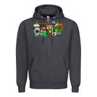Smoke soccer coffee cups Zipper Hoodie - AdoDesignShop