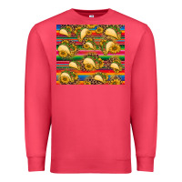 Cardinal tacos and sunflowers with serape leopard background Premium Sweatshirt - BarkalooDesign