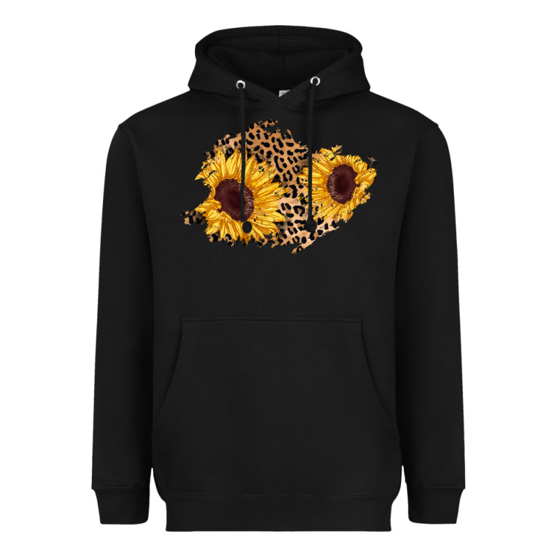 Sunflower Leopard Patch Heavyweight Hoodie by AdoDesignShop | Teevron
