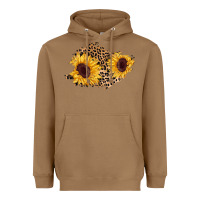 Toasted Coconut sunflower leopard patch Heavyweight Hoodie - AdoDesignShop