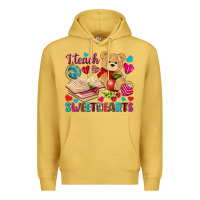 Antique Gold i teach sweethearts Premium Hoodie - NancyCooperArtShop