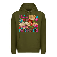 Army Green i teach sweethearts Premium Hoodie - NancyCooperArtShop