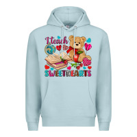 Blue Mist i teach sweethearts Premium Hoodie - NancyCooperArtShop