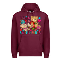 Burgundy i teach sweethearts Premium Hoodie - NancyCooperArtShop