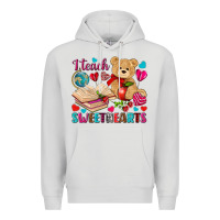 Dove Grey i teach sweethearts Premium Hoodie - NancyCooperArtShop