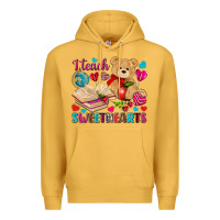 Mustard i teach sweethearts Premium Hoodie - NancyCooperArtShop