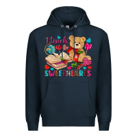 Navy i teach sweethearts Premium Hoodie - NancyCooperArtShop
