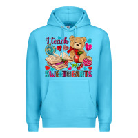 Ocean Blue i teach sweethearts Premium Hoodie - NancyCooperArtShop