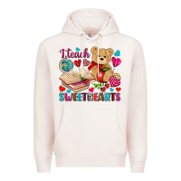 Pale Pink i teach sweethearts Premium Hoodie - NancyCooperArtShop