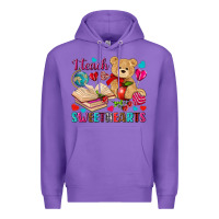 Purple i teach sweethearts Premium Hoodie - NancyCooperArtShop