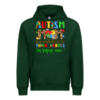 Forest Green autism mom some people look up to their heroes Urban Hoodie - LillyAllenDesigns