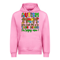 Fuchsia Pink autism mom some people look up to their heroes Urban Hoodie - LillyAllenDesigns