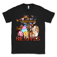 Black He lives Easter Day Classic Tee - CowGirlArtShop