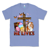 Colony Blue He lives Easter Day Classic Tee - CowGirlArtShop