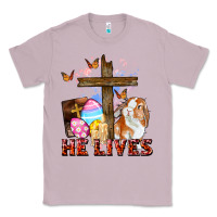 Lilac He lives Easter Day Classic Tee - CowGirlArtShop