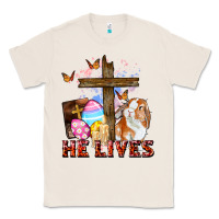 Natural He lives Easter Day Classic Tee - CowGirlArtShop