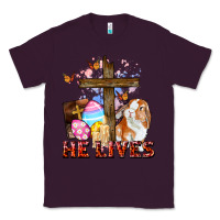 Plum He lives Easter Day Classic Tee - CowGirlArtShop