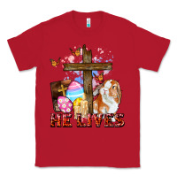 Red He lives Easter Day Classic Tee - CowGirlArtShop