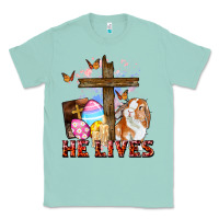 Seafoam He lives Easter Day Classic Tee - CowGirlArtShop
