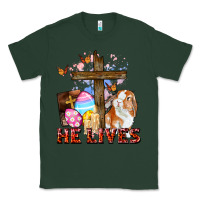 Sports Green He lives Easter Day Classic Tee - CowGirlArtShop