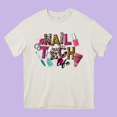 Nail Tech Life Heavy Core Tee Designed By Lillyallendesigns