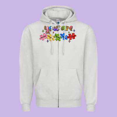 You Are Loved Autism Zipper Hoodie Designed By Jahusdesignshop