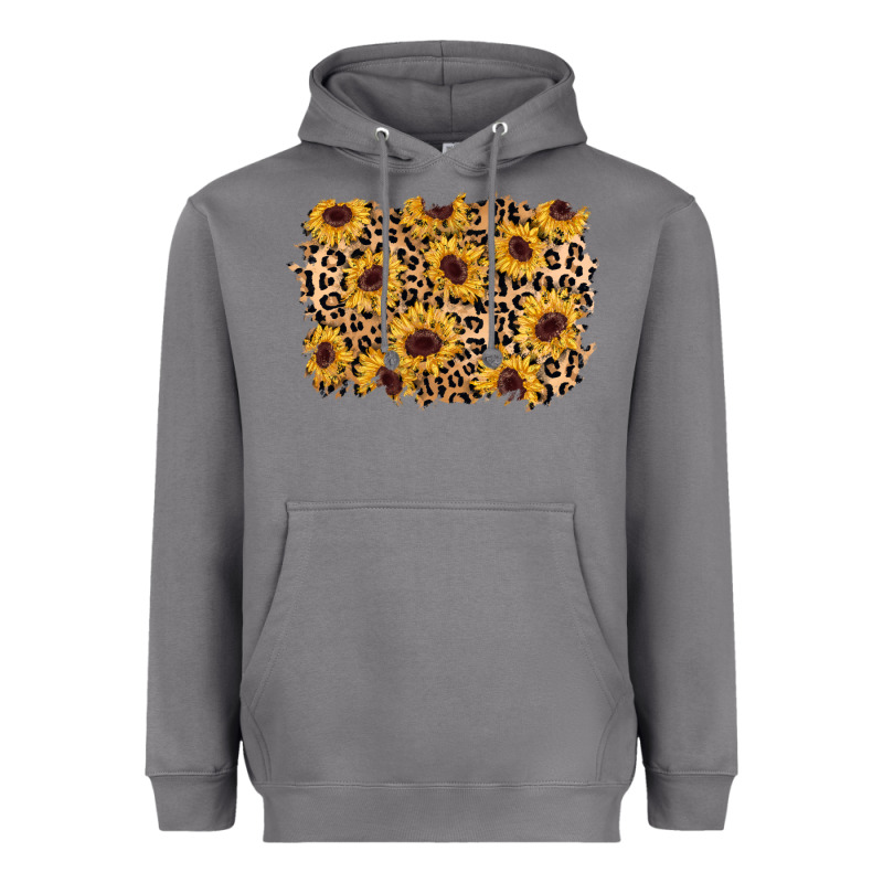 Sunflower Leopard Background Heavyweight Hoodie by AdoDesignShop | Teevron