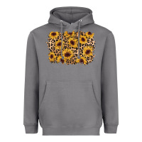 Storm sunflower leopard background Heavyweight Hoodie - AdoDesignShop