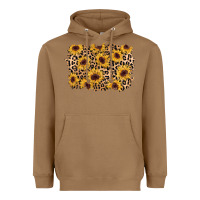 Toasted Coconut sunflower leopard background Heavyweight Hoodie - AdoDesignShop