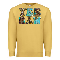 Antique Gold western sunflowers turquoise leopard yee haw Premium Sweatshirt - BarkalooDesign