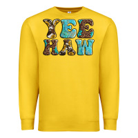 Lemon western sunflowers turquoise leopard yee haw Premium Sweatshirt - BarkalooDesign