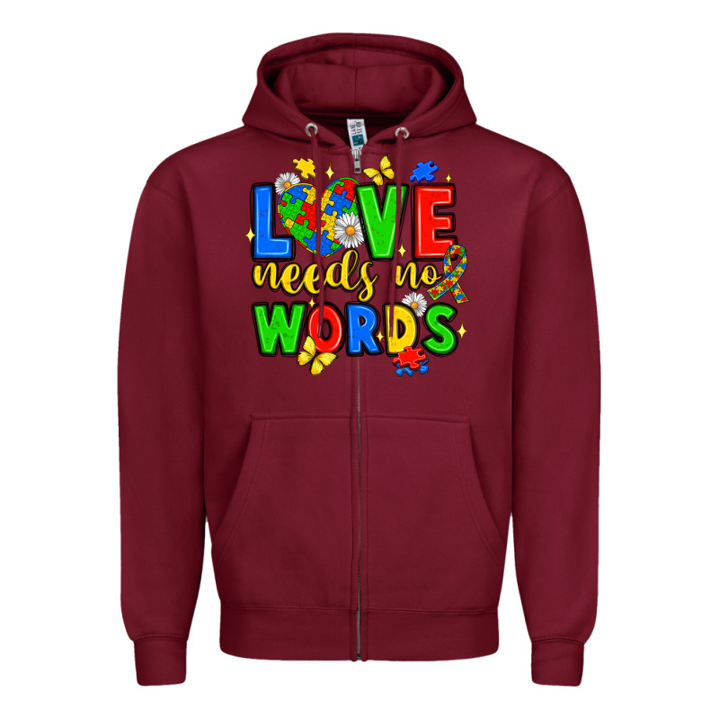 Love Needs No Words Zipper Hoodie by JahusDesignShop | Teevron