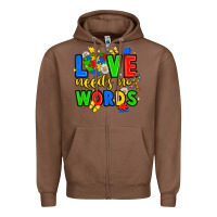 Chestnut love needs no words Zipper Hoodie - JahusDesignShop