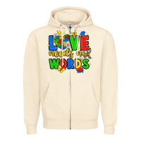 Sandshell love needs no words Zipper Hoodie - JahusDesignShop