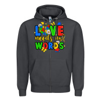 Smoke love needs no words Zipper Hoodie - JahusDesignShop