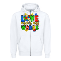 White love needs no words Zipper Hoodie - JahusDesignShop