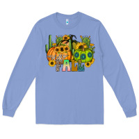 Colony Blue hello fall Long Sleeve Tee - CowhideDigitalArt