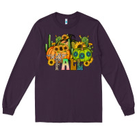 Plum hello fall Long Sleeve Tee - CowhideDigitalArt