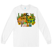 White hello fall Long Sleeve Tee - CowhideDigitalArt